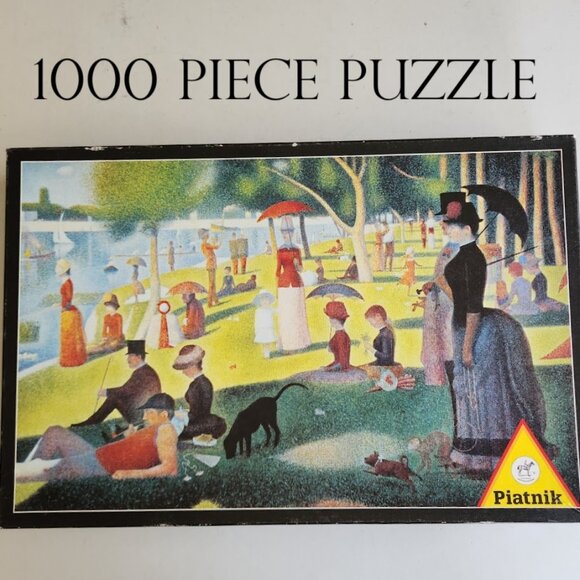 Piatnik 1000 Piece Jigsaw Puzzle Georges Seurat La Grande Jatte A Sunday Afterno - Picture 1 of 7